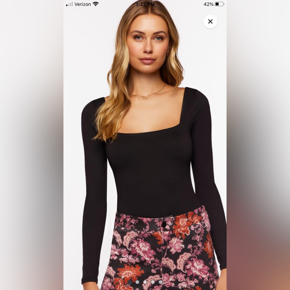 Black bodysuit w open back